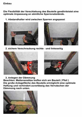 Montageanleitung und Verwendung der Abstandhalter